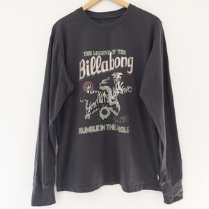 Billabong Gray Long Sleeve Graphic Tee
